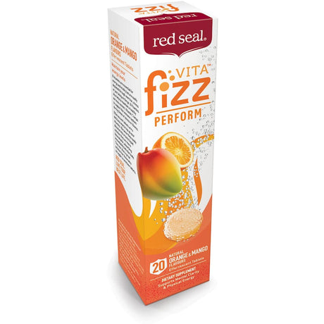 Effervescent orange drink mix with B vitamins and minerals for energy and mental clarity support.