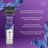 John Frieda Frizz Ease Curl Defining Crème enhances and defines curls with softness and flexible hold while targeting frizz.