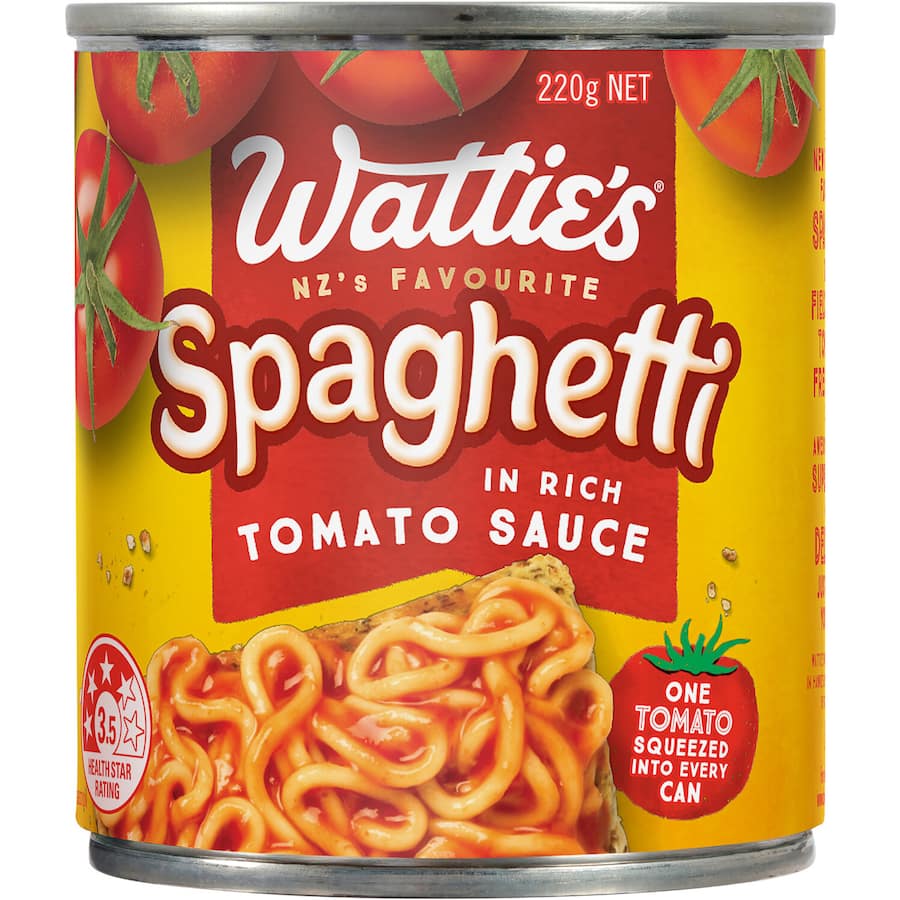 Watties Spaghetti In Tomato Sauce  Can 220g