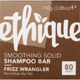 Ethique Shampoo Bar Frizz Wrangler: eco-friendly, pH balanced bar for smooth, manageable hair, ideal for curly and color-treated locks.