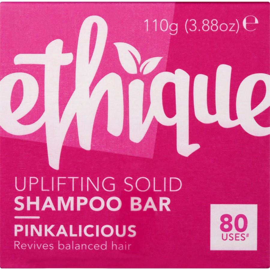 Ethique Pinkalicious Shampoo Bar with pink grapefruit and vanilla, perfect for normal hair, eco-friendly and soap-free.