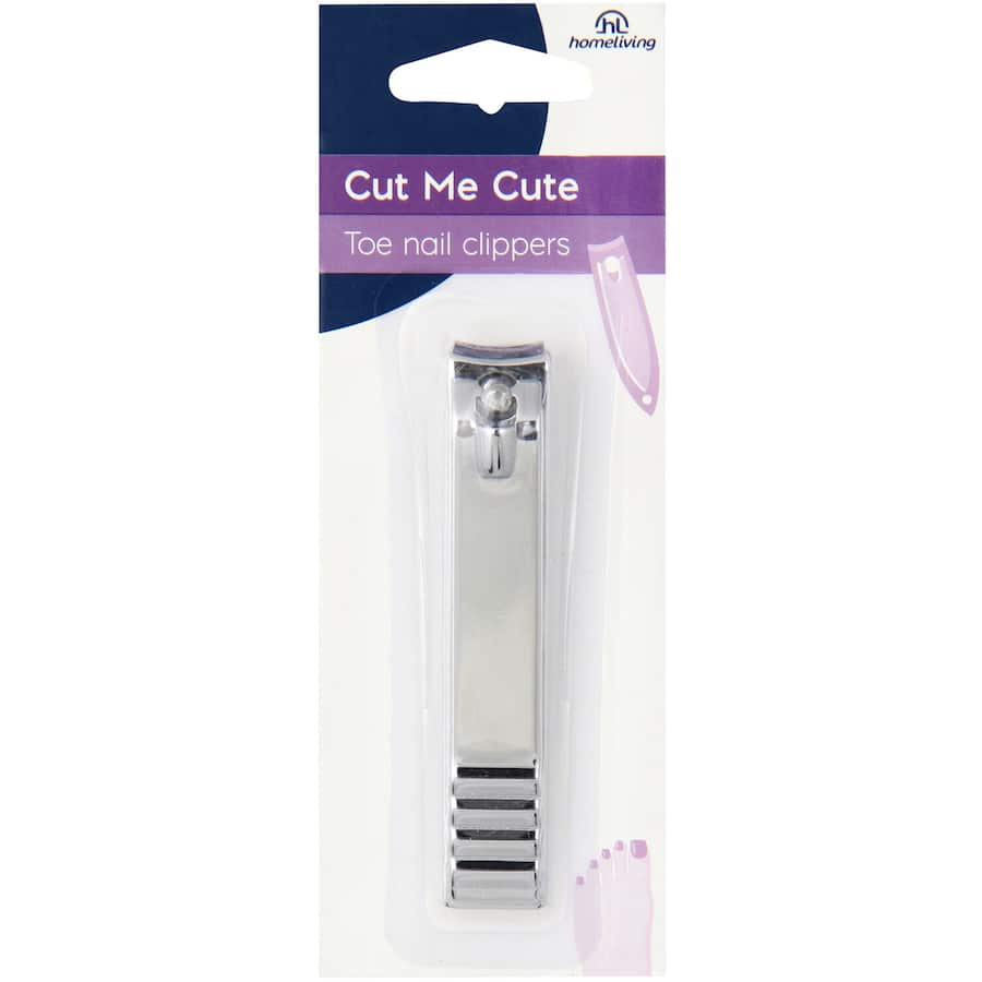 Homeliving Toe Nail Clippers with chrome plating and curved edges for precise, comfortable trimming of toenails.