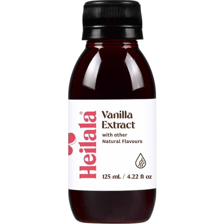 Heilala Baking Blend Vanilla Extract featuring Madagascar Bourbon vanilla for enhanced aroma and flavor in baking.