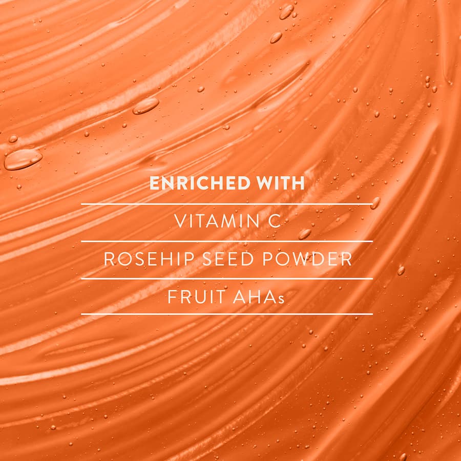 Glow Lab Exfoliator Brightening features rosehip seeds and Vitamin C to gently brighten and smoothen all skin types.