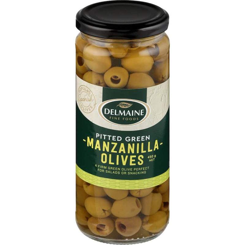 Delmaine Olives Pitted Green