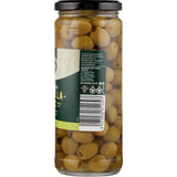 Delmaine Pitted Green Olives, firm and sharp-flavored, perfect for snacking, salads, and culinary pairings.