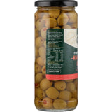 Delmaine Olives Stuffed Green featuring pimento, perfect for cocktails, tapas, and salads. A versatile culinary delight.