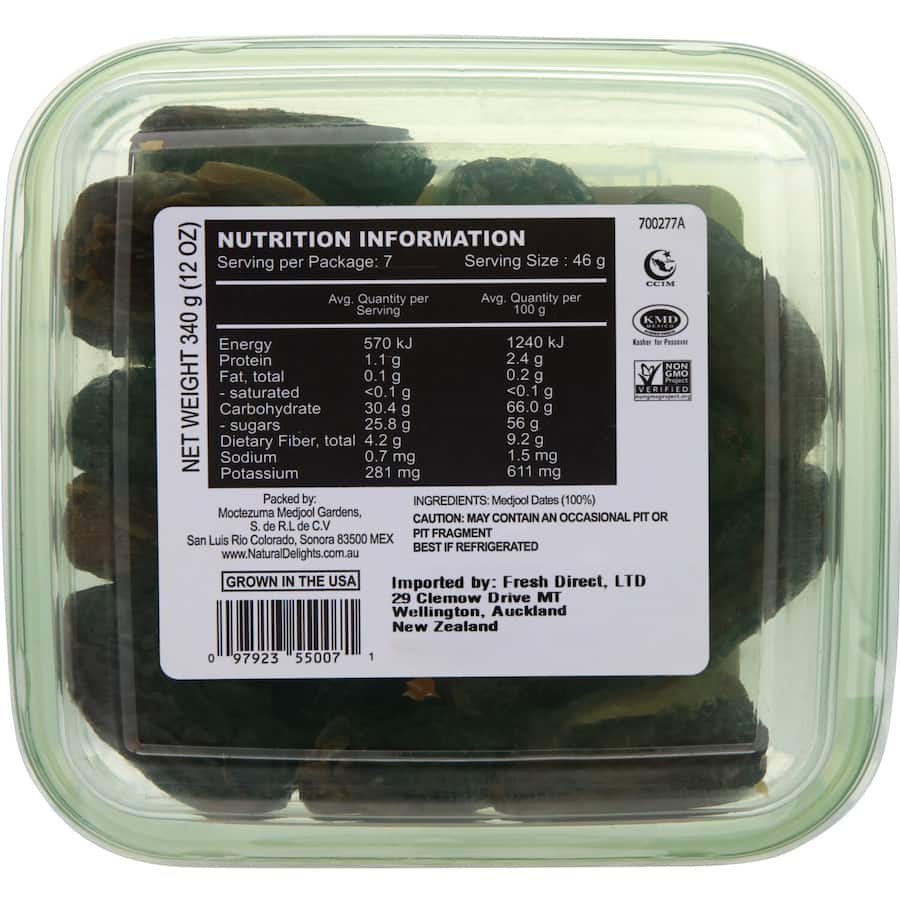 Natural Delights Dates Pitted Medjool Prepacked 340g