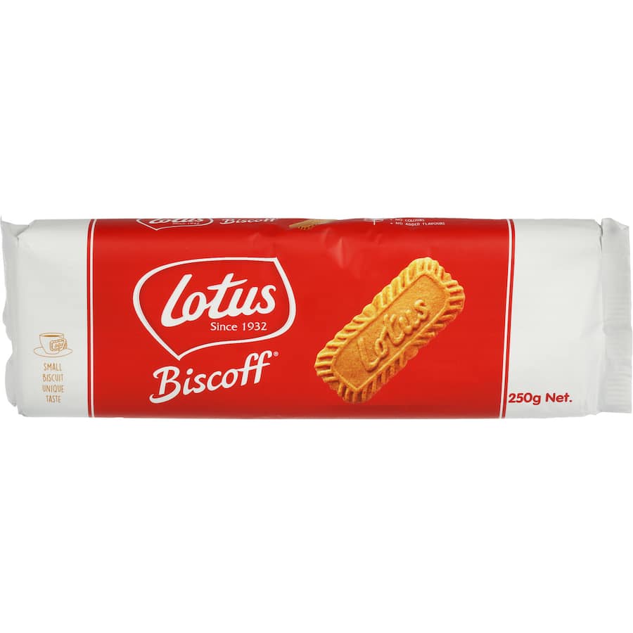 Lotus Biscoff Biscuits: caramelized, spiced, crunchy treats perfect with coffee or as a dessert ingredient.