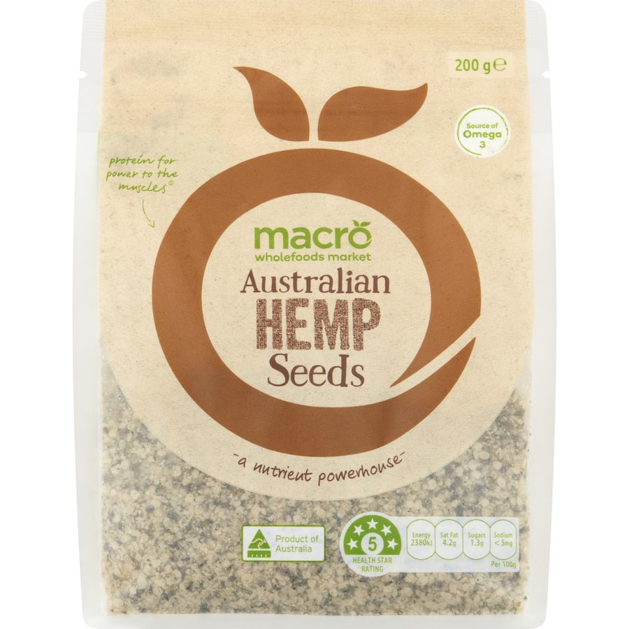 Macro Hemp Seeds: Nutrient-dense superfood with plant-based protein and Omega-3s, perfect for enhancing health in meals.