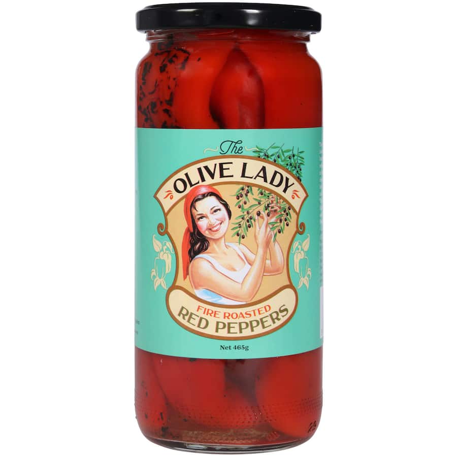 The Olive Lady Red Peppers Fire Roasted