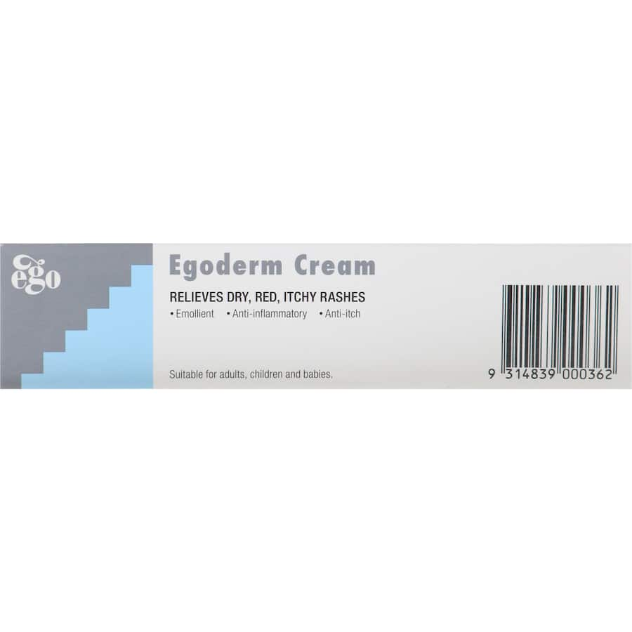 Egoderm Anti-inflammatory Cream soothing dry, irritated skin with its emollient formula for conditions like eczema and dermatitis.