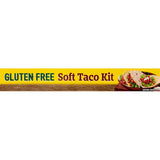 Old El Paso Gluten Free Soft Taco Kit with corn tortillas, seasoning mix, and topping suggestions for authentic taco nights.