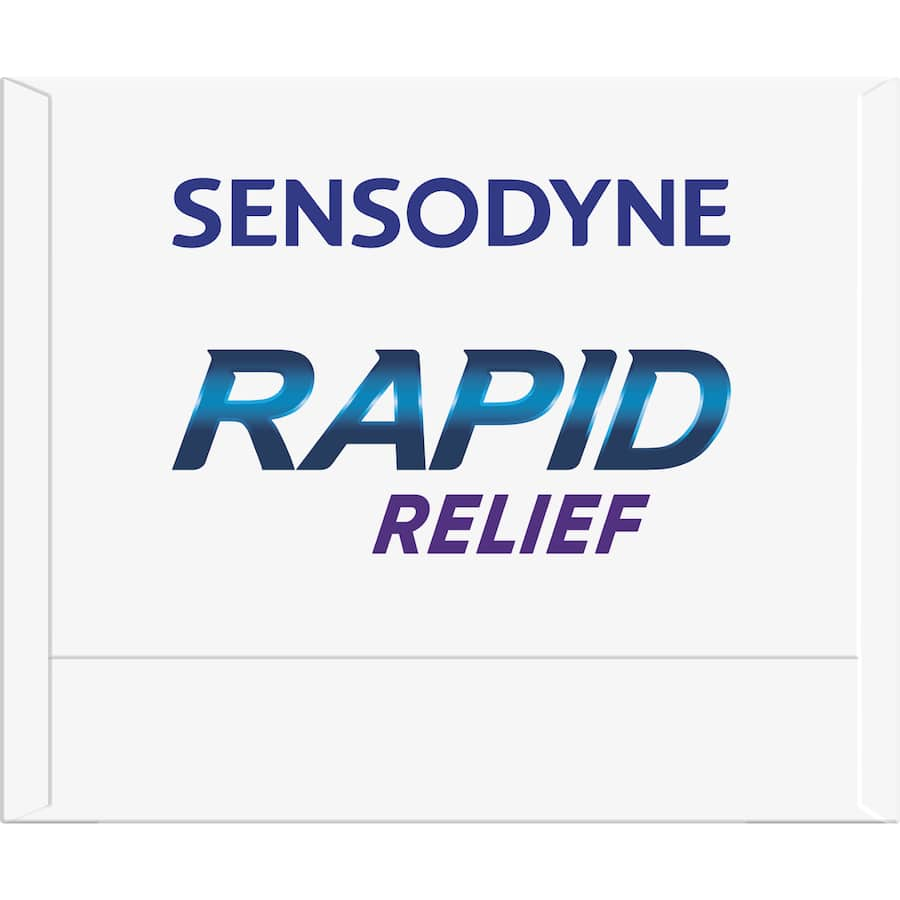 Sensodyne Rapid Relief Toothpaste in Cool Mint provides fast relief from sensitivity and protects teeth while whitening.