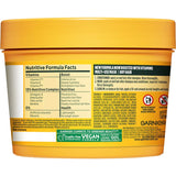 Garnier Fructis Banana Hair Food Mask, vegan hair care for dry hair, enriched with Vitamins C, E, and F for intensive nourishment.