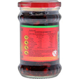 Bottle of Laoganma Asian Chilli In Oil, a fiery condiment for enhancing noodles, stir-fries, and dips with bold flavors.