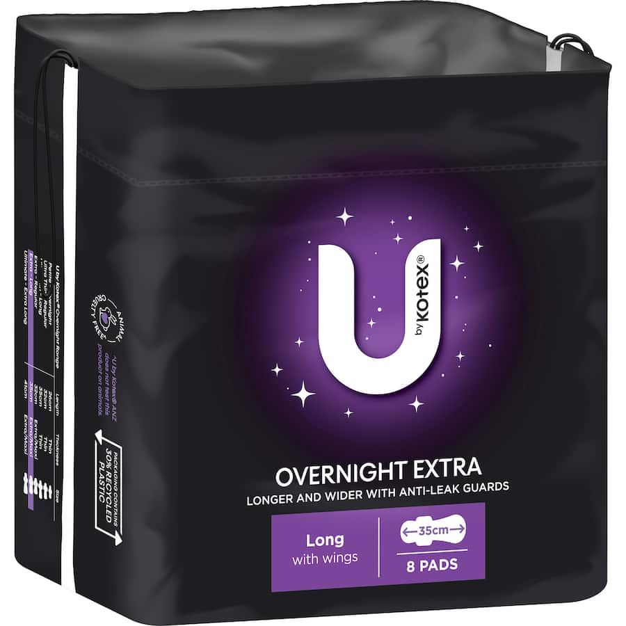 U By Kotex Pads Overnight Long