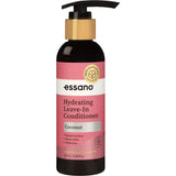 Lightweight Essano Coconut Leave-In Conditioner hydrates, detangles, and enhances shine for smooth, healthy hair.