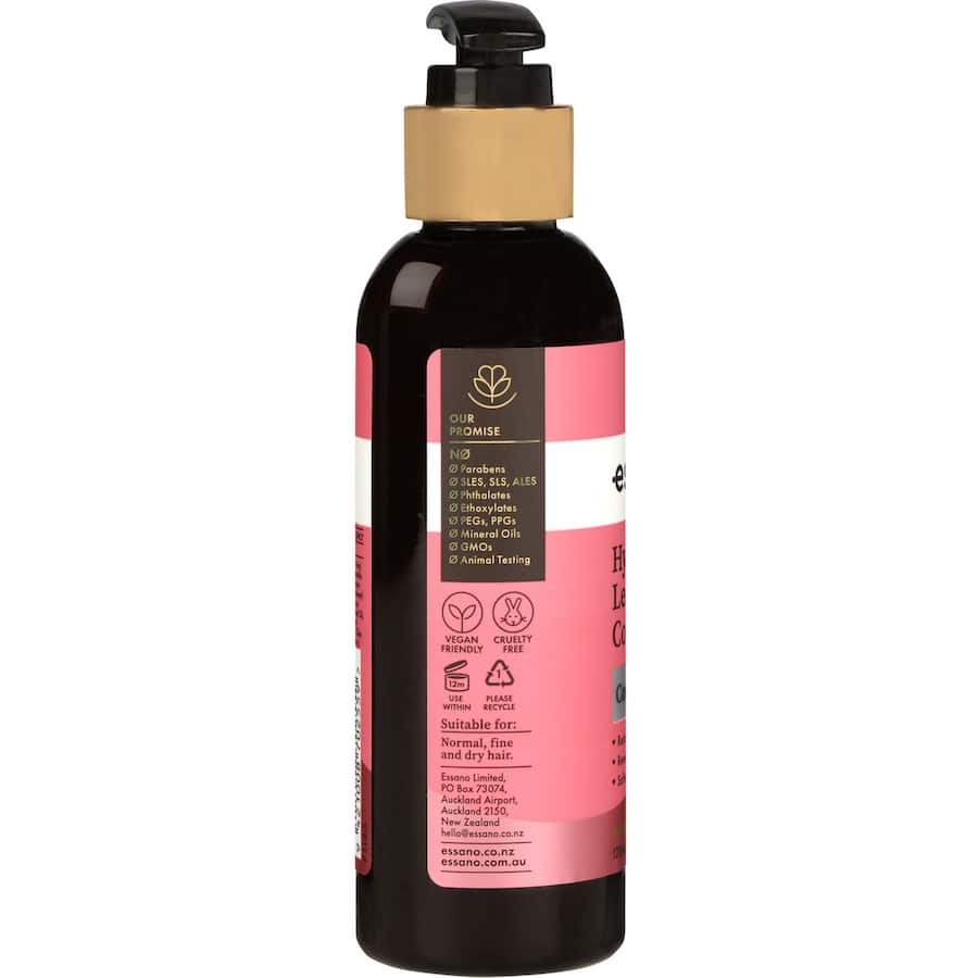 Lightweight leave-in conditioner with coconut oil for soft, tangle-free hair; hydrates, reduces frizz, and enhances shine.