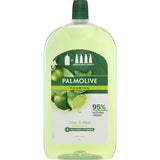 Palmolive Foaming Hand Wash Refill in Lime Mint, antibacterial, 95% natural ingredients, kills 99.9% of germs, eco-friendly.