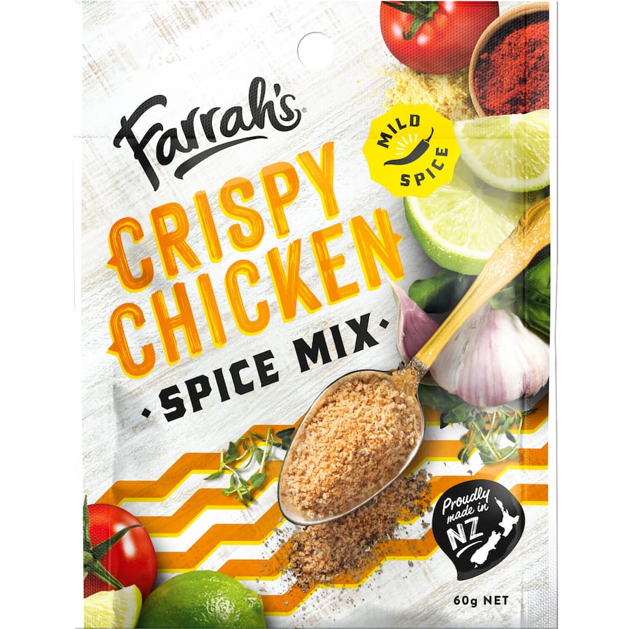 Farrah's Mexican Crispy Chicken Spice Mix, a flavorful blend of authentic spices for delicious, crispy chicken dishes.