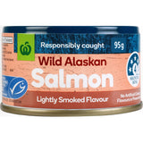 Lightly smoked wild Alaskan salmon from Woolworths, rich in Omega-3, perfect for healthy meals and gourmet dishes.