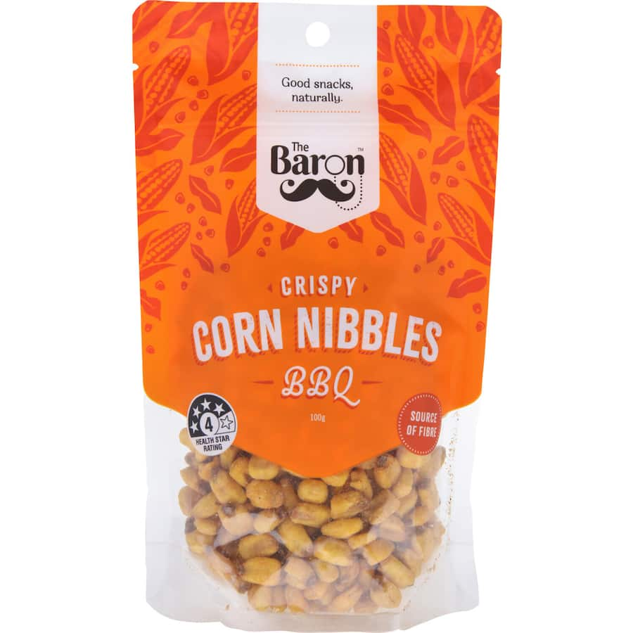 BBQ corn nibbles offering a crunchy, smoky snack experience, perfect for sharing at picnics and game days.