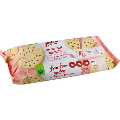 Crisp gluten-free Arrowroot biscuits, perfect for snacking or as a base for desserts, offering delicious flavor without gluten.