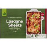 Woolworths Pasta Lasagne Sheets in a 250g pack, perfect for quick, delicious lasagne and versatile pasta recipes.