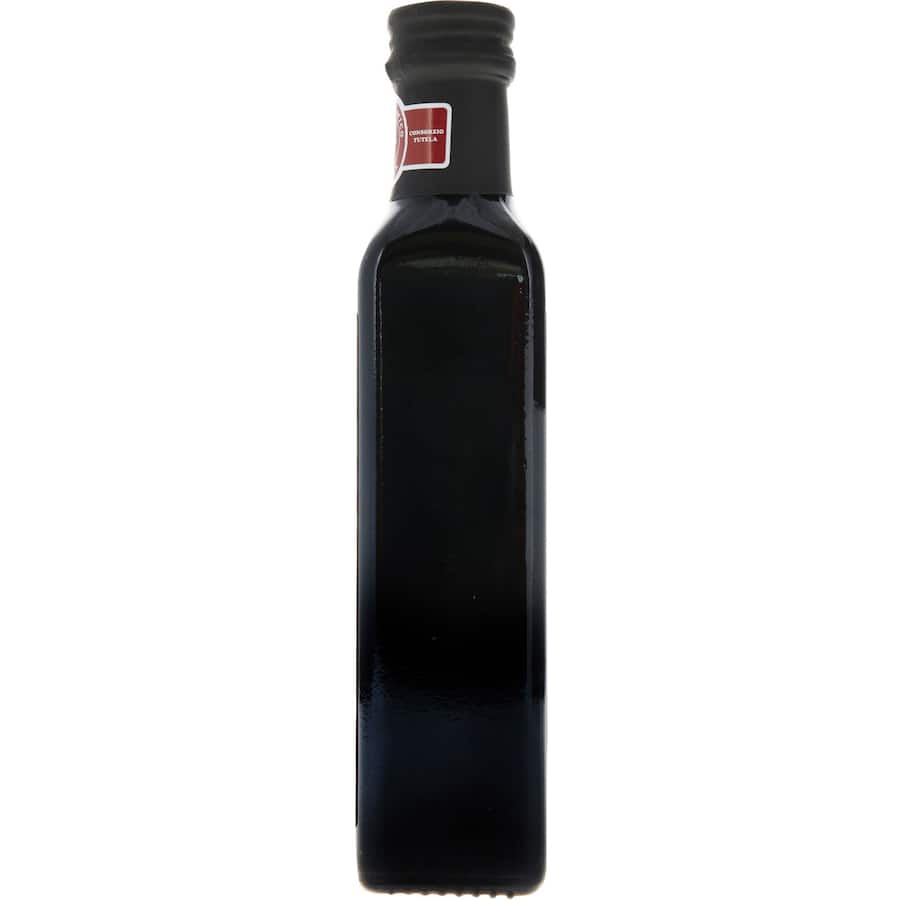 Bottle of Macro Organic Balsamic Vinegar 4 Leaf, featuring organic grapes, rich flavor, and versatile culinary use.