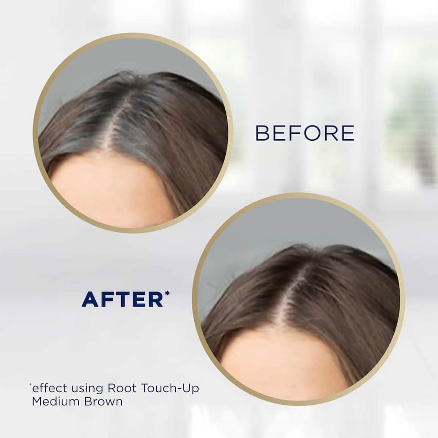 Clairol Root Touch Up Spray in Blonde swiftly covers grey roots for a natural look, staying put until next shampoo.