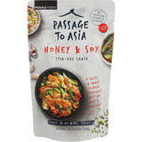 Bottle of Passage To Asia Honey & Soy Chicken Stir Fry Sauce, perfect for creating quick and flavorful Asian-inspired meals.