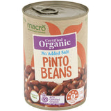 Organic Pinto Beans with No Added Salt for nutritious meals, rich in protein and fiber, perfect for soups and salads.