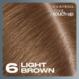 Clairol Nice N Easy Light Brown Root Touch Up, designed for quick and precise root coverage in just 10 minutes.