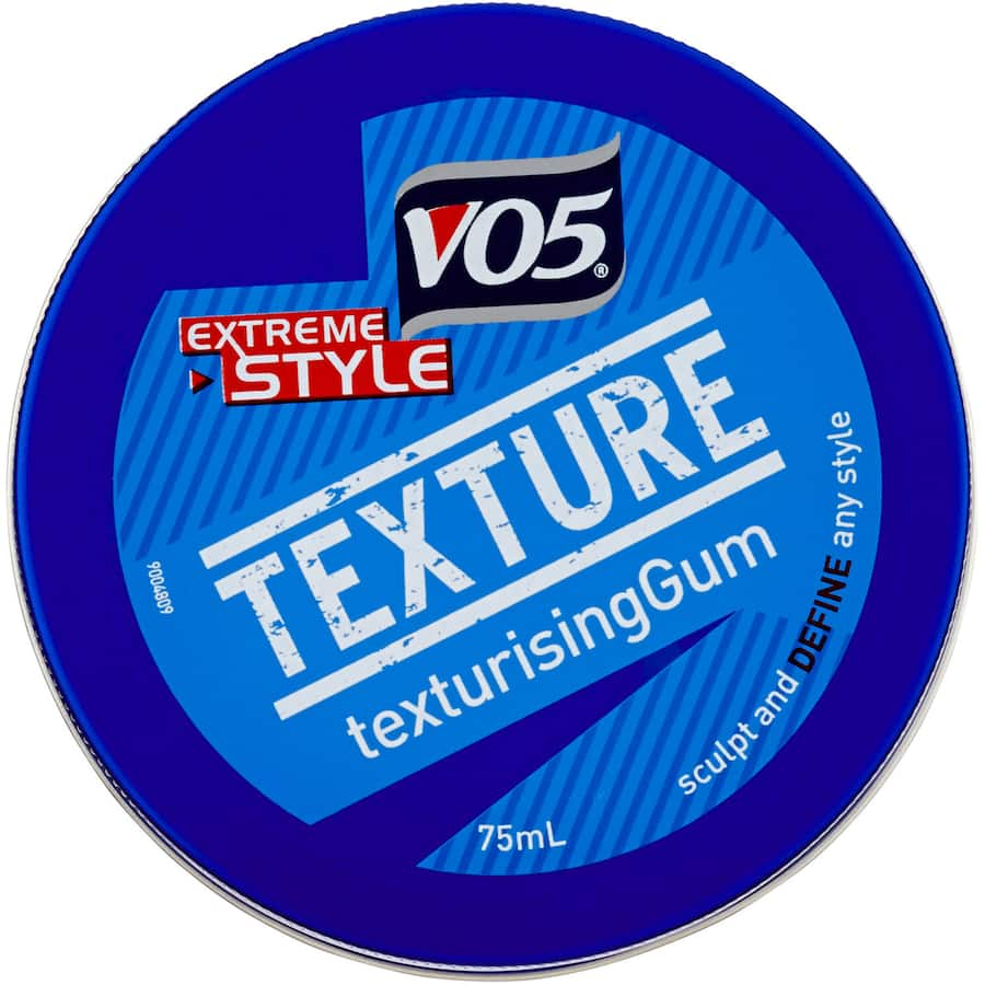 Vo5 Extreme Style Texturising Gum for versatile hairstyles, offering long-lasting hold and definition for all hair types.