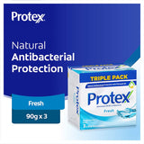 Protex Antibacterial Bar Soap Fresh Value Pack, multi-bar pack, eliminates 99% of bacteria for daily hygiene and refreshing clean.