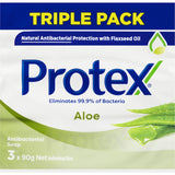 Protex Antibacterial Bar Soap with Aloe Extract, effective skin care for families, eliminates 99% of bacteria, gentle and moisturizing.