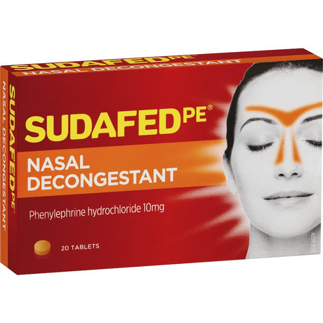 Sudafed PE Cold Remedy Decongestant for quick, non-drowsy relief of nasal congestion and sinus pressure.