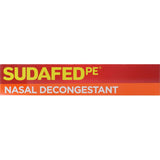 Sudafed PE Cold Remedy Decongestant package, designed for fast relief from nasal congestion and sinus pressure.