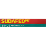 Sudafed PE Cold Remedy for non-drowsy relief from sinus pain, headaches, and nasal congestion; gluten and lactose-free.