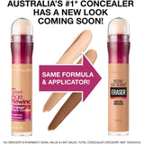 Maybelline Instant Age Rewind Concealer in Medium with micro-corrector applicator for brightening and concealing dark circles.