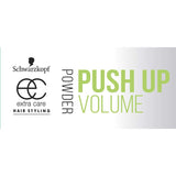 Schwarzkopf Extra Care Push Up Volume Powder for instant lift and volume, ideal for fine hair, leaves hair airy and bouncy.