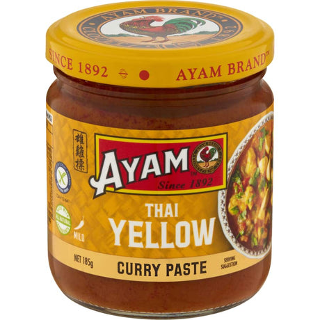 Aromatic Ayam Thai Yellow Curry Paste, rich in lemongrass and turmeric, perfect for quick curries and stir-fries.