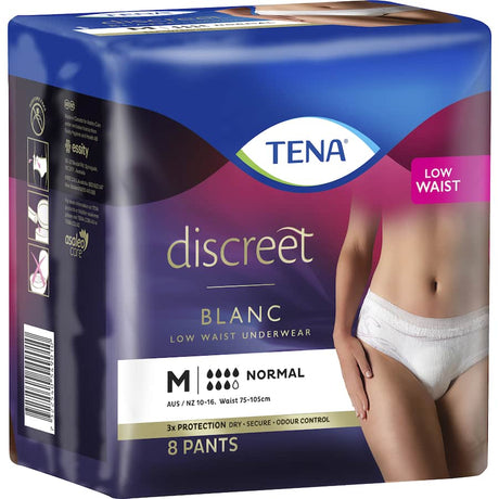 TENA Women's Medium Protection Pants, stylish and discreet, provide comfort and reliable absorbency for bladder weakness.