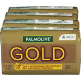 Palmolive Gold Soap with deodorant protection, infused with green tea and herbal aromas for a refreshing cleanse.