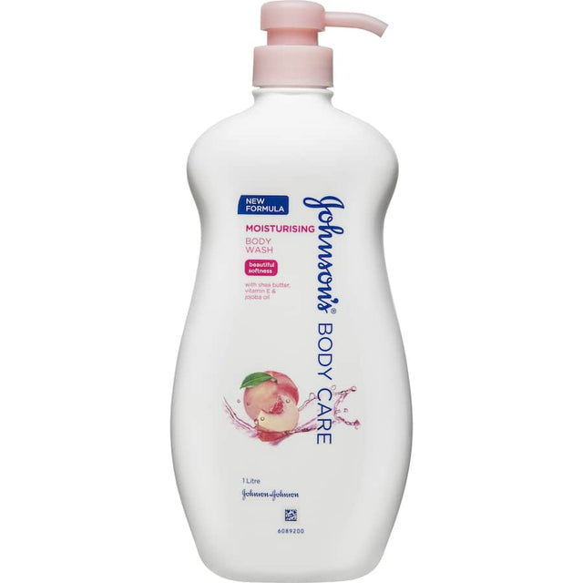 Johnson's Body Wash Moisturising with shea butter and jojoba oil for 24-hour hydration and beautifully soft skin.