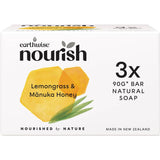 Earthwise Nourish Soap Lemongrass & Manuka Honey 90g bars 3pack