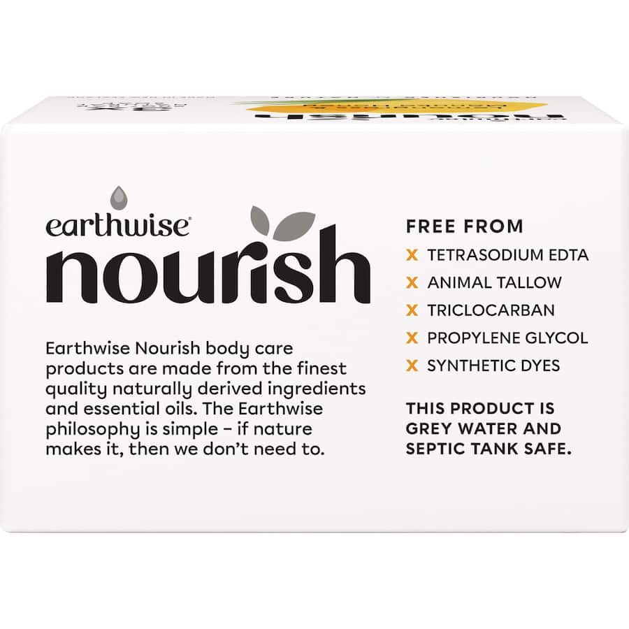 Earthwise Nourish Soap Lemongrass & Manuka Honey 90g bars 3pack