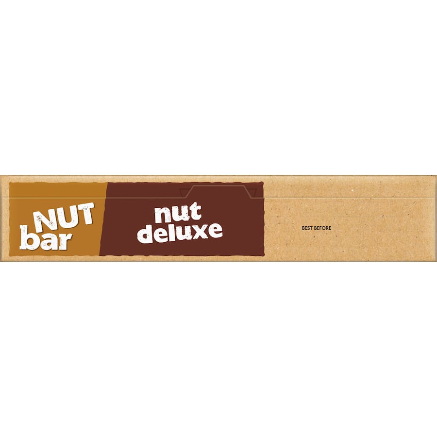 Tasti Nut Bars Deluxe: nutritious, protein-rich nut bars in various flavors, perfect for on-the-go snacking.