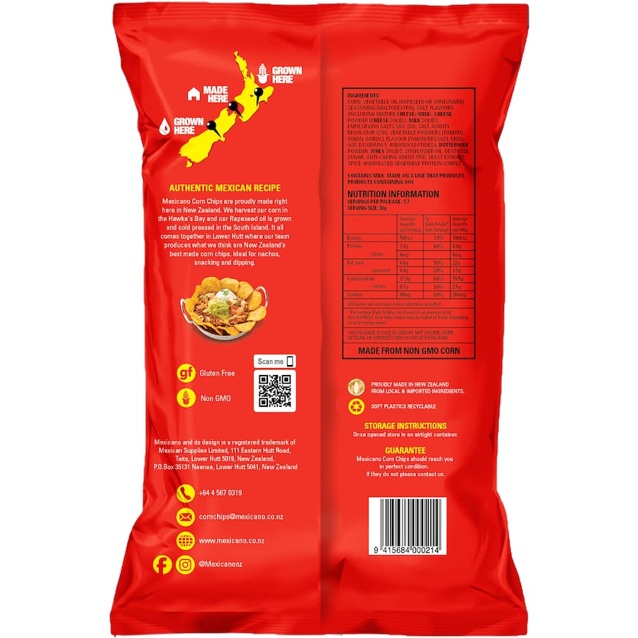 Mexicano Corn Chips Tasty Cheese